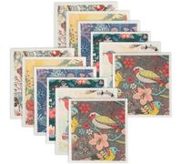 ZEJEXXB Swedish Dishcloth Set Reusable Kitchen Cellulose Dish Cloths Ecofriendly Absorbent Dish Rags Washable Quick Drying Dishcloth Towels for Cleaning in the Kitchen (Colorful Bird 12PCS)