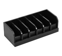 ZEJEXXB Wooden Belt Storage 6 Compartments Belt Container Organizer Holder for Men and Women Sturdy Versatile Belts Display Case Box for Wall Closet Tabletop Drawer Wood Color (Black)