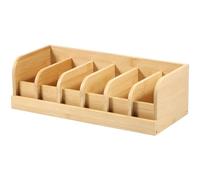 ZEJEXXB Wooden Belt Storage 6 Compartments Belt Container Organizer Holder for Men and Women Sturdy Versatile Belts Display Case Box for Wall Closet Tabletop Drawer Wood Color (Natural Wood Color)