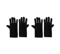 ZEKANXX 2 Pair Cotton Gloves, Cotton Gloves Soft and Resuable Black Works Glove Waiters Serving Gloves for Coin Jewelry Silver Inspection/Hand Moisturizing