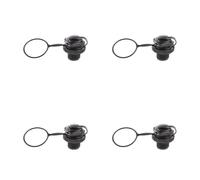 ZEKANXX 4 Pcs Inflatable Boat Air Valve, Boston Spiral Air Plugs Quick Inflate & Deflate Screw Nozzle Cap Anti-leakage Bungs Replacement for Kayak, Dinghy, Airbeds, Hot Tub, Raft, Pool Boat-Black