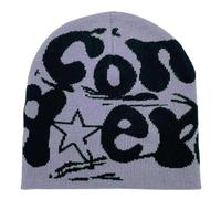 ZEKANXX Hip-hop Unisex Hat Men Autumn and Winter Photo Props Versatile Halloween Pile Bonnet (Gray and Black)