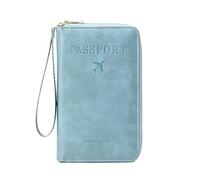 ZEKANXX Passport Holder Covers Case Travel Wallet Passport Residents Yoke Case for Women and Men PU Leather Passport Holder, Blue 1, standard size, Mass beauty
