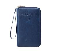 ZEKANXX Passport Holder Covers Case Travel Wallet Passport Residents Yoke Case for Women and Men PU Leather Passport Holder, Blue 2, standard size, Mass beauty