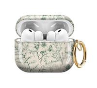 ZEKICE for AirPods Pro 3 Case, Compatible with AirPods Pro 3rd Generation Case (2025), Shockproof Protective Cover with Golden Carabine (Cute Green Leaves)