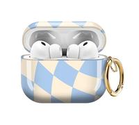 ZEKICE for AirPods Pro 3 Case, Compatible with AirPods Pro 3rd Generation Case (2025), Shockproof Protective Cover with Golden Carabine (Blue checkboard)