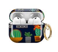 ZEKICE for AirPods Pro 3 Generation Case, Clear Flower AirPods Pro 2 Case for Women Girly Cute Soft AirPod Pro 3 Cover with Keychain Strap for AirPod Pro 3 Cover 2025 Succulents and Cactuses