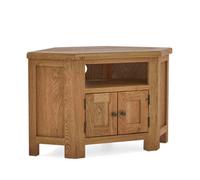 Zelah Oak 105Cm Corner Tv Unit - Fully Assembled By Roseland Furniture