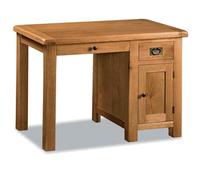 Zelah Oak 110Cm Computer Desk With Drawer - By Roseland Furniture