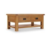 Zelah Oak 110Cm King Coffee Table With Drawer - By Roseland Furniture