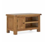 Zelah Oak 90Cm Small Tv Unit - Fully Assembled By Roseland Furniture