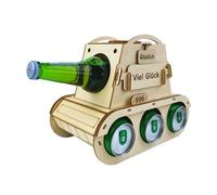 ZELAITE Funny Wooden Beer Carrier - Tank Design Bottle Carrier - Original Beer Gifts for Men - Perfect 40th Birthday Man - Creative Gift Idea for Beer Lovers, G, Wood