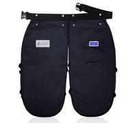 ZELARMAN Chainsaw Chaps,Chainsaw Safety Apron,Chainsaw Protection Pants with Adjustable Belt&Pocket,Forestry Protective Gear, (Polyester Cotton)black, Small: 35"