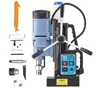 ZELCAN 1550W Magnetic Drill Press, Portable Mag Drill Press with 50mm Boring Dia and Reversible & Stepless Control, 13900N 650 RPM Electric Drilling Machine w All-Copper Motor