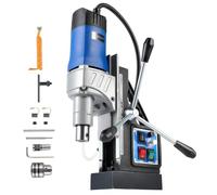 ZELCAN Mag Drill Press, 1550W Portable Magnetic Drill Press with 50 mm Boring Diameter, 0-580 RPM Stepless Speed & Reversible Direction, 13000N Mag Force Electric Drilling Machine for Metal Surface