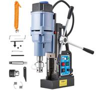 ZELCAN Mag Drill Press 1550W, Portable Magnetic Drill Press with 50mm Boring Diameter and Reversible & Stepless Control, 13900N 650 RPM Electric Drilling Machine w All-Copper Motor