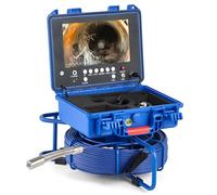 ZELCAN Sewer Camera with 30m/98ft Cable & Length Markers, Waterproof Drain Pipe Camera with 9 in. LCD Screen 12 LED Lights, Rechargeable Plumbing machine for Sewer Pipe Drain