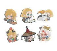 Zelds Link and Princess Badge, 6 Pieces Zelds Echoes of Wisdoms Figure Brooch, Cute Game Pins Toys, Acrylic Badge, Link Cosplay Props Set