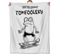 Zeleda Funny Frog Blanket 50x60 Inch Fun Cartoon Animal Throw Soft Cozy Flannel Blankets Practical Decorative Throws for Bed Couch Sofa Travel Picnic Thoughtful Gifts for Men Women Adults