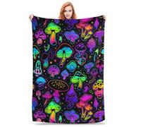 Zeleda Mushroom Blanket - Lightweight, Cozy Plush Throw for Kids & Adults - Mushroom Decor, Gradient 60"x80"