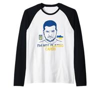Zelensky Words 2025 I'm Not Playing Cards Raglan Baseball Tee