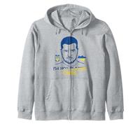 Zelensky Words 2025 I'm Not Playing Cards Zip Hoodie