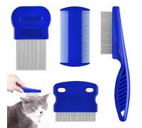 ZELHYEUU 4 Pcs Lice Comb, Stainless Steel Tooth Comb, Lice Removal Combs