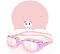 Zeligerstar Vegemono Kids Swim Goggles & Silicone Cap Set in Candy Dual-Tone: Complete Protection with Leak-proof Goggles, Anti-UV Lenses & Secure Swim Cap (Ages 6-14), Hard Case & Easy Carry