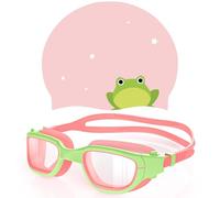 Zeligerstar Vegemono Kids Swim Goggles & Silicone Cap Set in Candy Dual-Tone: Complete Protection with Leak-proof Goggles, Anti-UV Lenses & Secure Swim Cap (Ages 6-14), Hard Case & Easy Carry