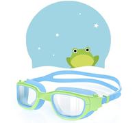 Zeligerstar Vegemono Kids Swim Goggles & Silicone Cap Set in Candy Dual-Tone: Complete Protection with Leak-proof Goggles, Anti-UV Lenses & Secure Swim Cap (Ages 6-14), Hard Case & Easy Carry