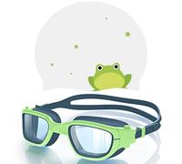 Zeligerstar Vegemono Kids Swim Goggles & Silicone Cap Set in Candy Dual-Tone: Complete Protection with Leak-proof Goggles, Anti-UV Lenses & Secure Swim Cap (Ages 6-14), Hard Case & Easy Carry