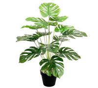 Zelihrdu Indoor Fake Plants, Large Tropical Fake Palm Tree Artificial Plants Outdoor High Living Room Decorations Bedroom Balcony Home Office Garden (75cm Large Monstera Palm)