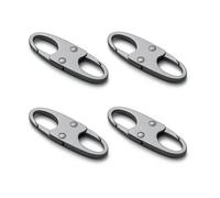 zelin Anti Theft Zipper Clips Double Opening, 4Pcs Zinc Alloy Zipper Pull Replacement for Travel, Commuting and Camping (Space Grey)