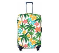 Zelinge Cartoon Travel Luggage Cover Travel Suitcase Protector Anti Scratch Covers, Tropical Palms Floral, for 22-24 Inch Luggages M