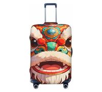 Zelinge Colorful Luggage Covers For Suitcase Travel Suitcase Cover Protector Scratch-Resistant Covers, Oriental Lion Dance, for 25-28 Inch Luggages L
