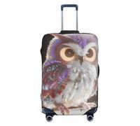 Zelinge Cute Elastic Luggage Cover Elastic Suitcase Cover Protector Scratch-Resistant Covers, Cute Little Owl, for 25-28 Inch Luggages L