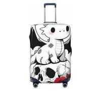 Zelinge Cute Washable Luggage Cover Travel Suitcase Protector Anti Scratch Covers, Cute Dino And Skeleton, for 25-28 Inch Luggages L