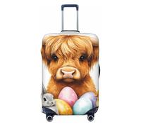 Zelinge Elastic Luggage Cover Elastic Suitcase Cover Protector Scratch-Resistant Covers, Easter Eggs Bunny Chick, for 18-21 Inch Luggages S
