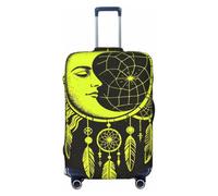 Zelinge Elastic Luggage Cover, Sun Moon Neon, for 25-28" Suitcase L, Elastic Cover for Travel Suitcase