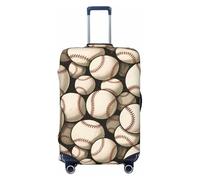 Zelinge Elastic Luggage Cover Travel Suitcase Cover Scratch-Resistant Covers, Baseballs Retro-1, for 22-24 Inch Luggages M