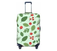 Zelinge Funny Travel Luggage Cover Travel Suitcase Cover Anti Scratch Covers, Berries Green Red Christmas, for 22-24 Inch Luggages M