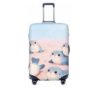 Zelinge Luggage Covers For Suitcase Elastic Suitcase Cover Protector Scratch-Resistant Covers, Cartoon Seal Group, for 25-28 Inch Luggages L
