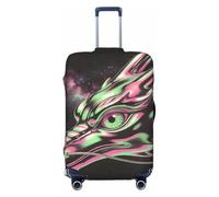 Zelinge Luggage Covers For Suitcase Elastic Suitcase Cover Protector Scratch-Resistant Covers, Green Neon Dragon Galaxy, for 22-24 Inch Luggages M