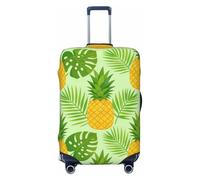 Zelinge Luggage Covers For Suitcase Elastic Suitcase Cover Protector Scratch-Resistant Covers, Pineapples Tropical Leaf Green, for 25-28 Inch Luggages L