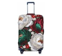 Zelinge Luggage Covers For Suitcase Travel Suitcase Cover Anti Scratch Covers, Floral Pattern Red, for 22-24 Inch Luggages M