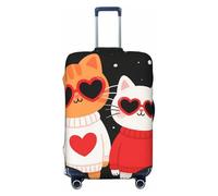 Zelinge Luggage Covers For Suitcase Travel Suitcase Cover Anti Scratch Covers, Love Cats On Dark, for 22-24 Inch Luggages M