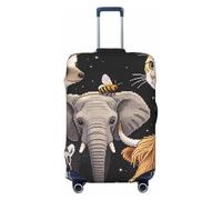 Zelinge Luggage Covers For Suitcase Travel Suitcase Cover Protector Anti Scratch Covers, Animal Group Art Dark, for 25-28 Inch Luggages L