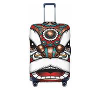 Zelinge Luggage Covers For Suitcase Travel Suitcase Cover Protector Scratch-Resistant Covers, Lion Dance Dark, for 22-24 Inch Luggages M