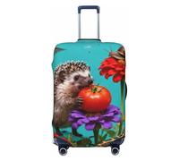 Zelinge Luggage Covers For Suitcase Travel Suitcase Cover Scratch-Resistant Covers, Hedgehog And Garden Creatures Turquoise, for 29-32 Inch Luggages XL