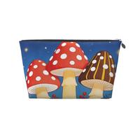 Zelinge Makeup Bag Waterproof Toiletry Bag Zipper Cosmetic Pouch, Mushroom Under Sky, One Size